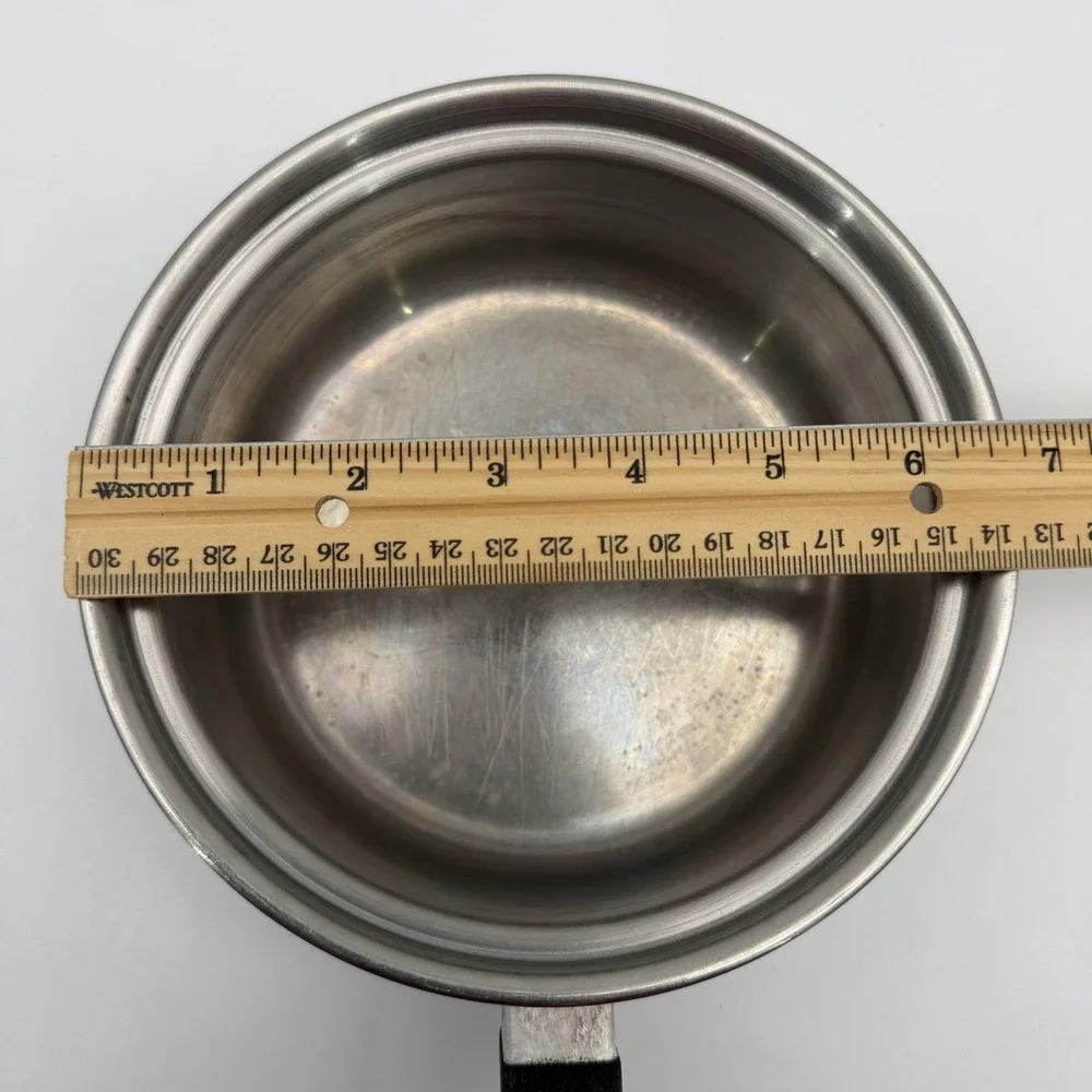 Vintage Saladmaster T304S Stainless Steel Sauce Pan Pot 1 Qt w/ Vapor Vent Lid